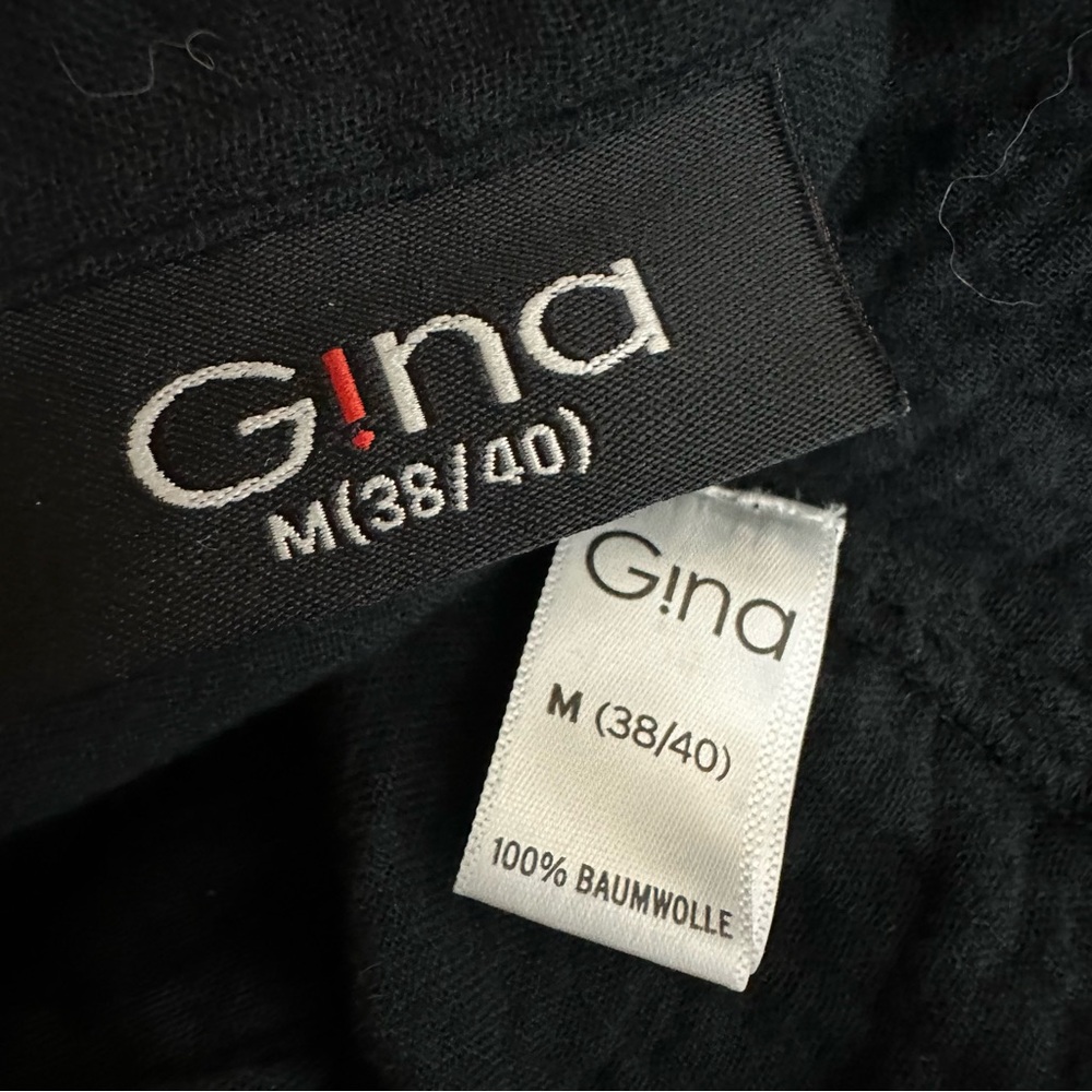 Gina Black Gauze Button Down Collared Maxi Dress Size Medium - Picture 12 of 12